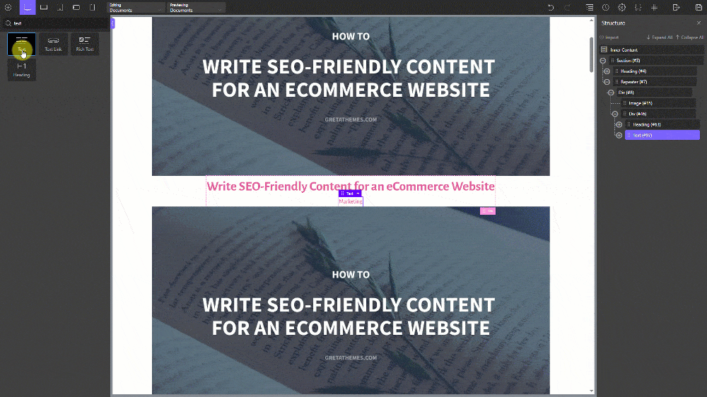 The last information of the post is date, add another Text below