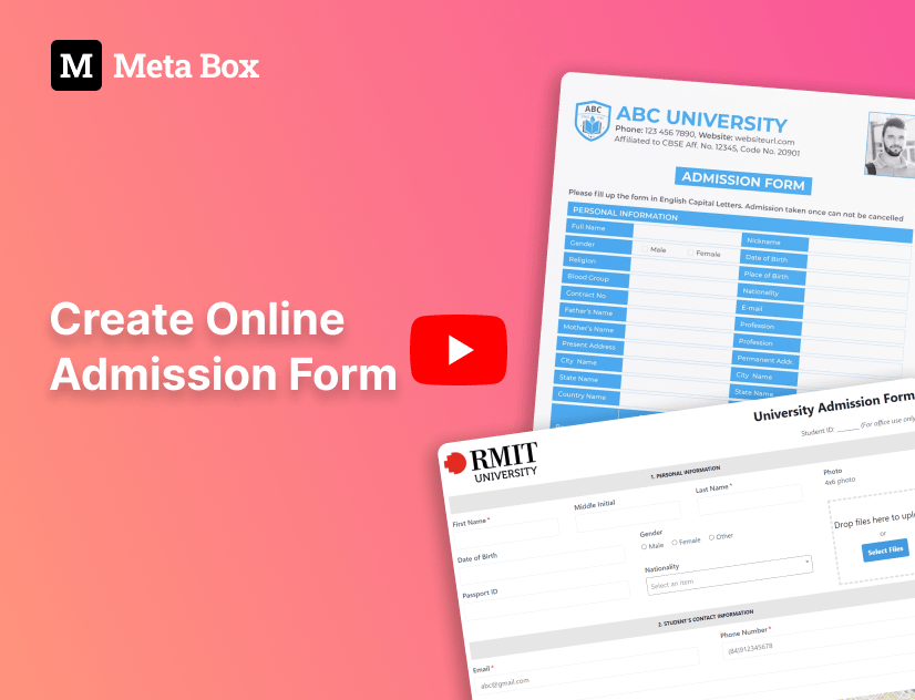 online admission form