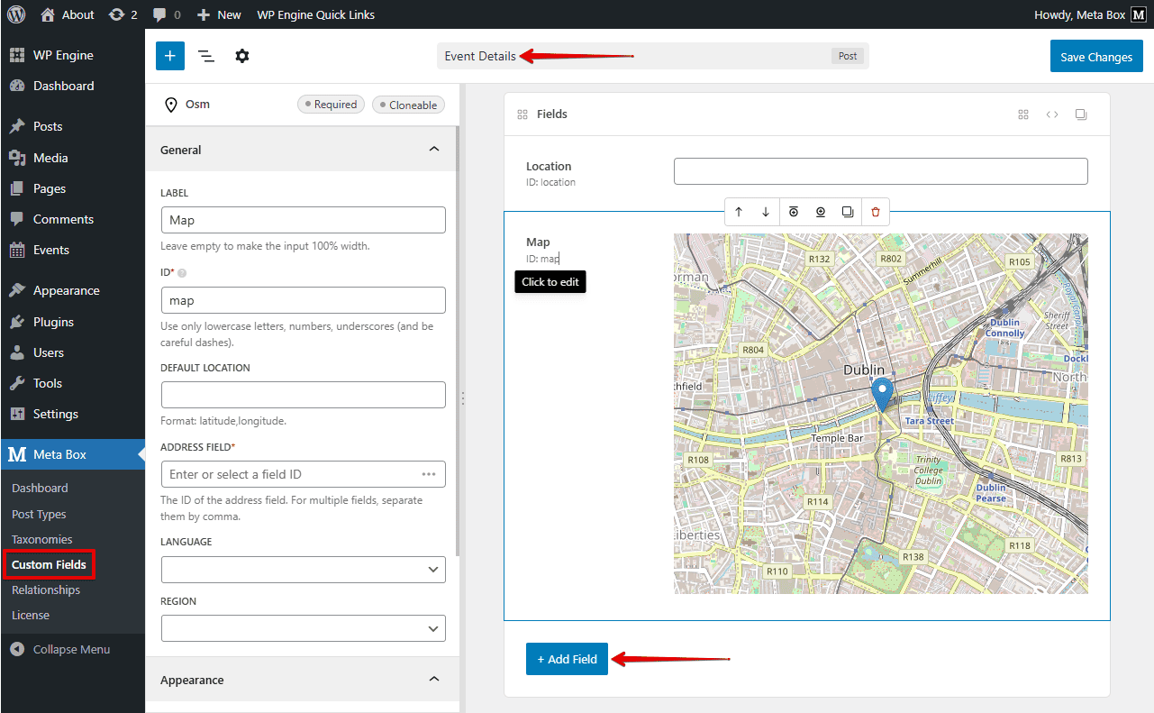 Adding custom fields to the group