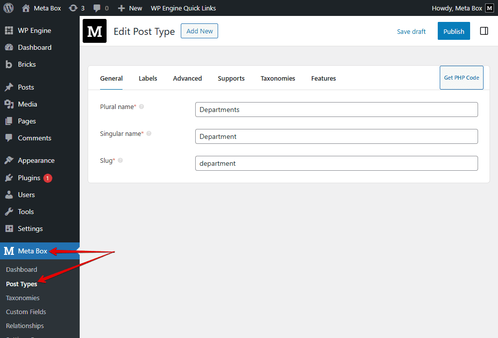 Create post type