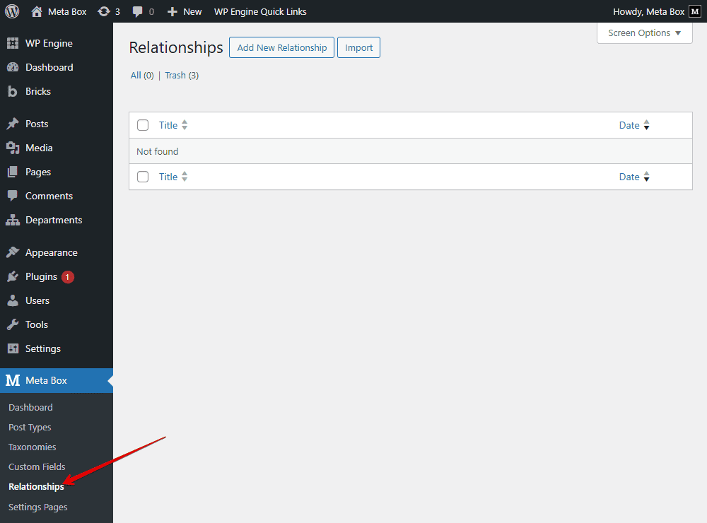 create a relationship between posts and the Departments