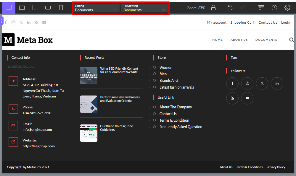 Choose the Documents for the Editing and Previewing