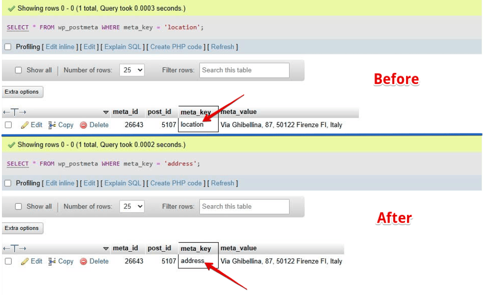 Change ID in database