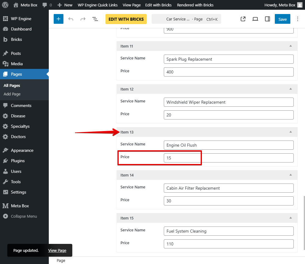 Now, I change its value