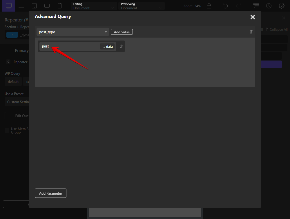 It means that we’ll get posts from this post type