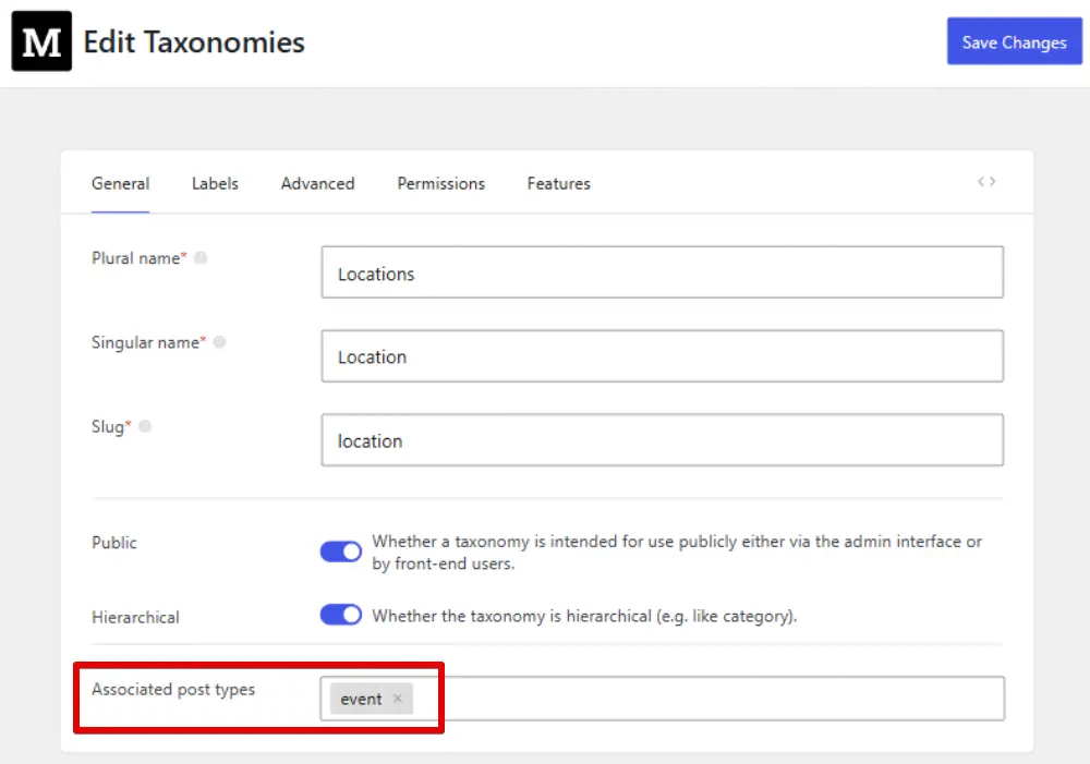 The created taxonomy